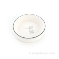 Chien Cat Water Bowl en céramique Bol de nourriture pour animaux de compagnie